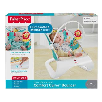 Fisher-Price Colourful Carnival mazuļu šūpuļkrēsls, vibrokrēsls