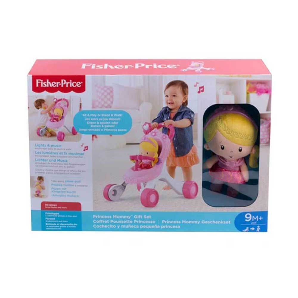 Bērnu stumjamā rotaļlieta ar rotaļu ratiem un lelli DGM71