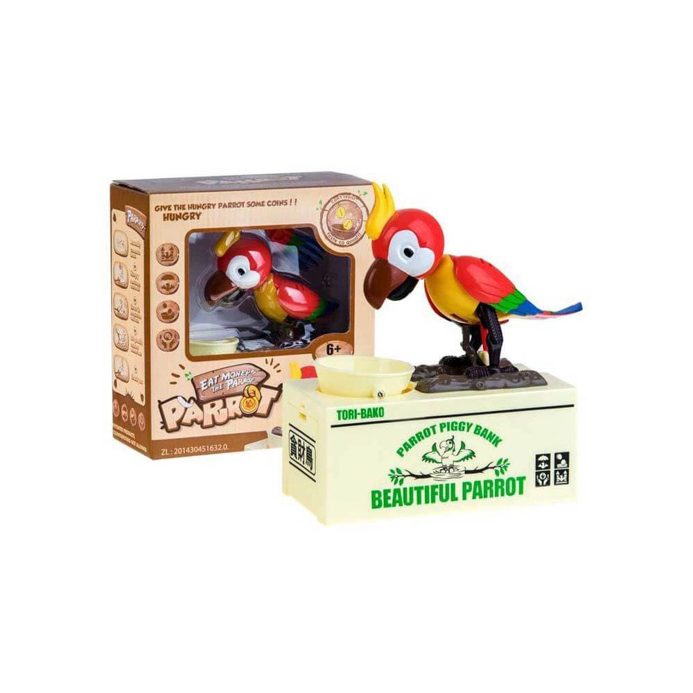 Копилка для монет с попугаем