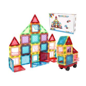 magnētiskais konstruktors, bloki Magnetic Tiles