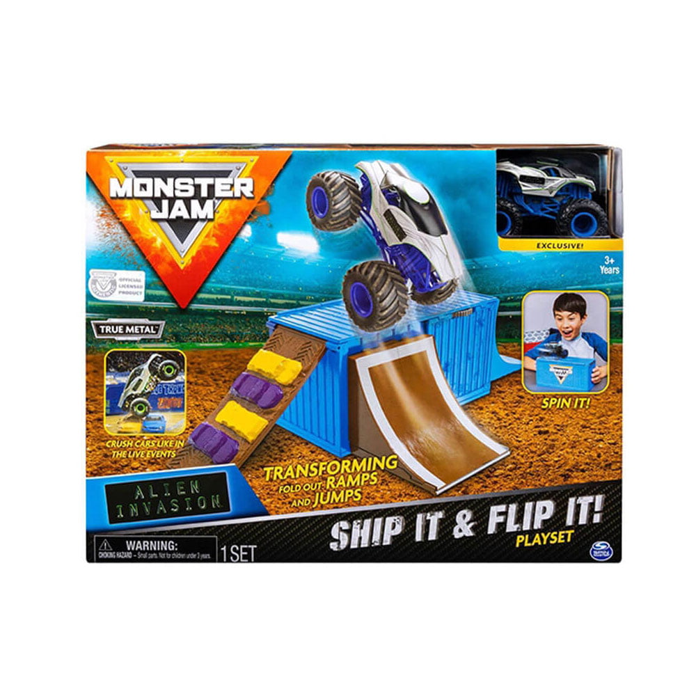 Monster Jam “Ship It And Flip It – Alien Invasion” rotaļu triku trase Spin Master 6045029