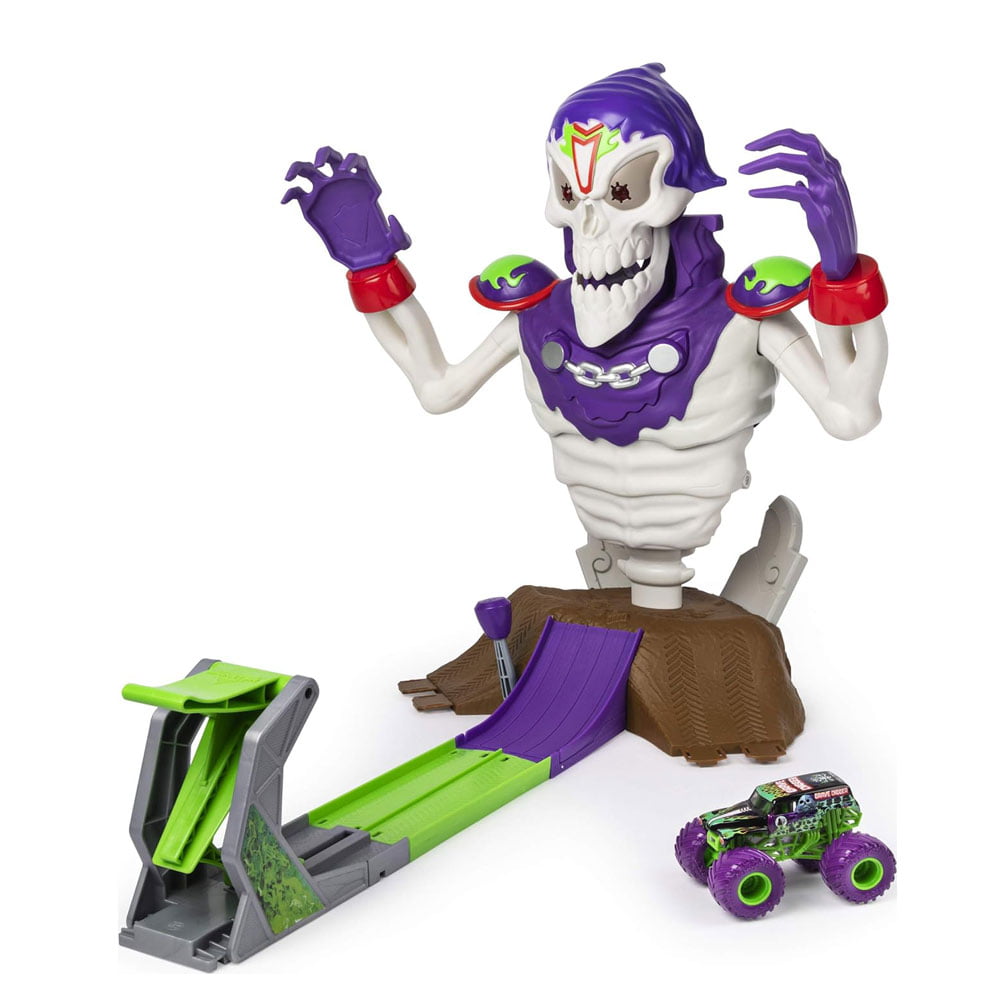 Monster Jam “Grim Take Down – Grave Digger” rotaļu auto trase, Spin Master 6046632