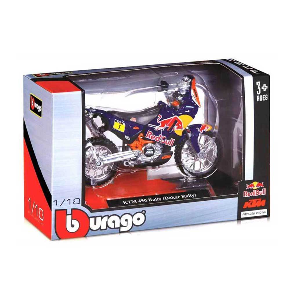 Red Bull KTM 450 Rally Dakar motocikla modelis 1/18 Bburago