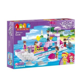 Konstruktors kuģis rotaļlieta meitenēm lieli kluči