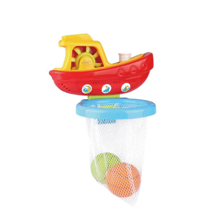 KAICHI bērnu ūdens rotaļlieta vainnai ar ķeramtīkliņu un bumbām mazuļu vannas rotaļlieta