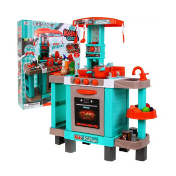 Lielizmēra bērnu rotaļu virtuve ar katliem