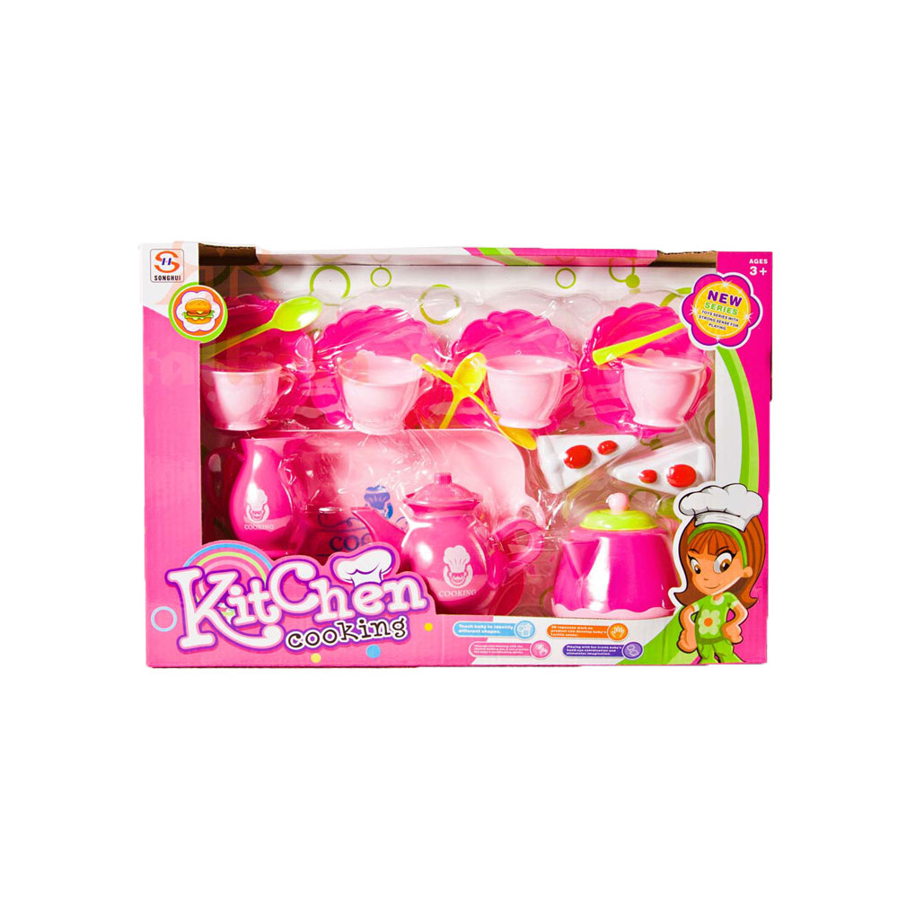 Rotaļu tējas servīze bērnu trauku komplekts trauki lellēm