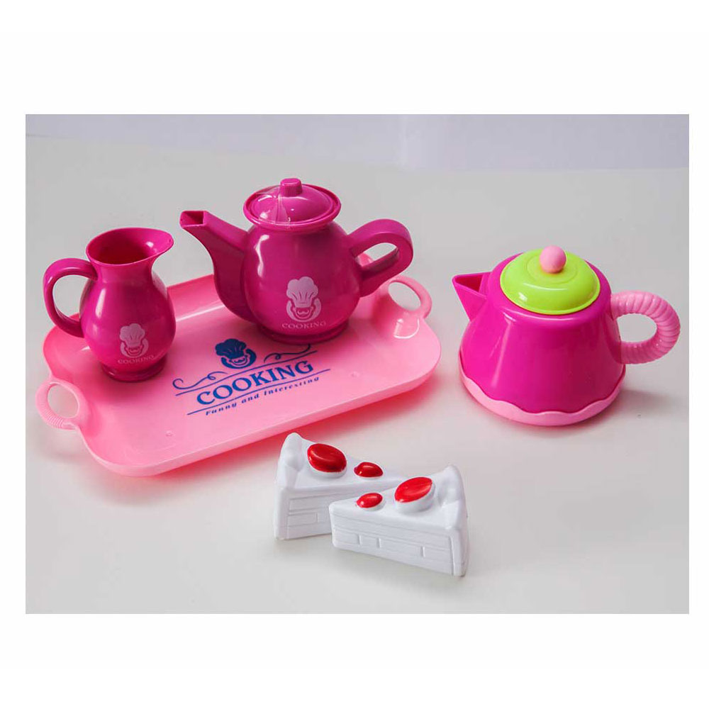 Rotaļu tējas servīze bērnu trauku komplekts trauki lellēm