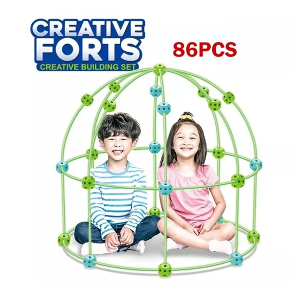 Конструктор соломки светящиеся в темноте Creative Forts House 86 Pcs