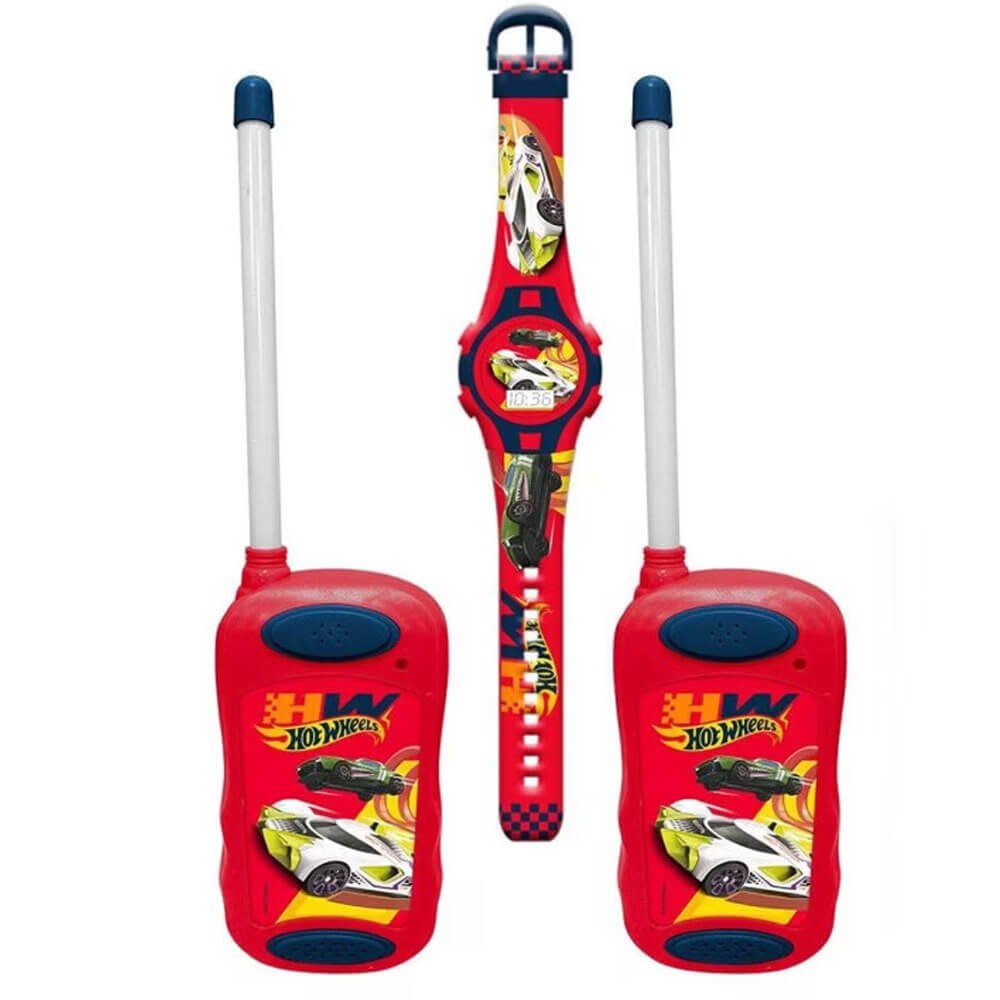 Bērnu rācijas un rokas pulkstenis Hot Wheels 50m