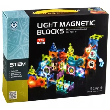 Магнитный конструктор (блоки) Light Magnetic Blocks 75 pcs