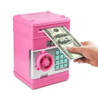 Bērnu rotaļu seifs (krājkase) Pink