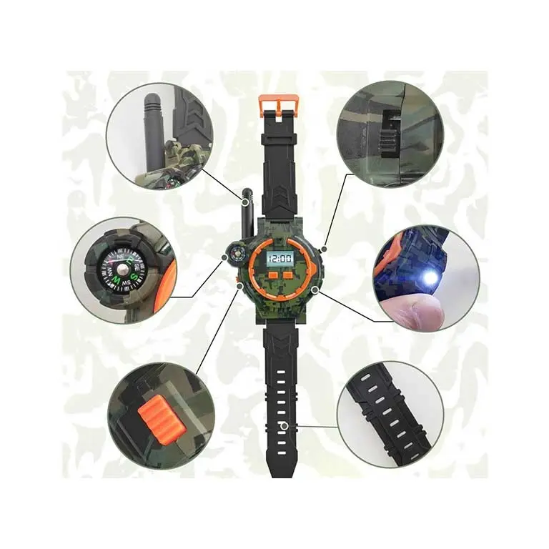 Bērnu rācijas, pulkstenis ar kompasu Walkie Talkie 200 m