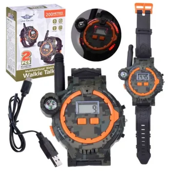 Bērnu rācijas, pulkstenis ar kompasu Walkie Talkie 200 m