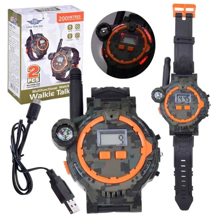 Bērnu rācijas, pulkstenis ar kompasu Walkie Talkie 200 m