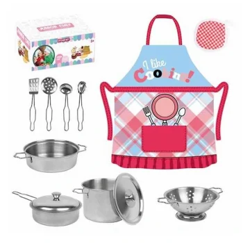 Rotaļu virtuves metāla trauki Junior Chef