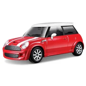 Bburago 1/43 Mini Cooper S Red-white auto modeļi