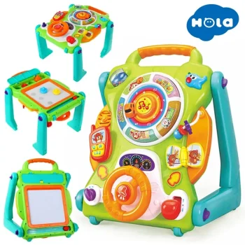 Bērnu interaktīvā stumjamā rotaļlieta Hola “Convertible Baby Activity Table Walker”