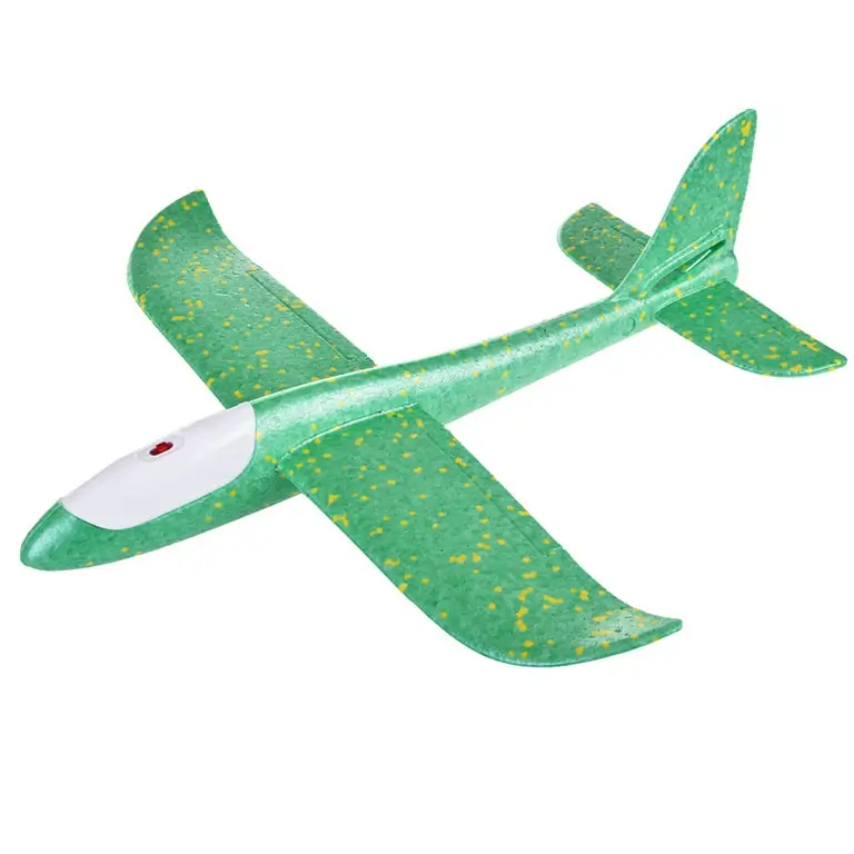 Bērnu LED putuplasta lidmašīna 48 cm Green