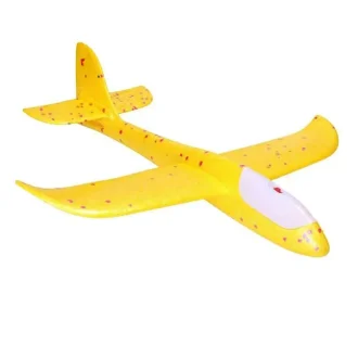 Bērnu LED putuplasta lidmašīna 48 cm Yellow