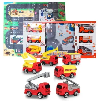 Fire Protection Set The Fire Engine Truck ugunsdzēsēju mašīnu komplekts