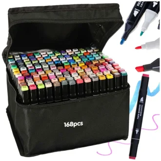 Divpusējie marķieri Sketch Markers 168 Colors