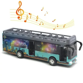 Metāla autobusa modelis City-Bus rotaļu autobuss