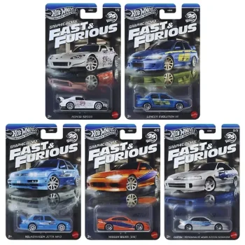 Hot Wheels Silver Graphic Remix Fast and Furious 5 modeļi HNR88