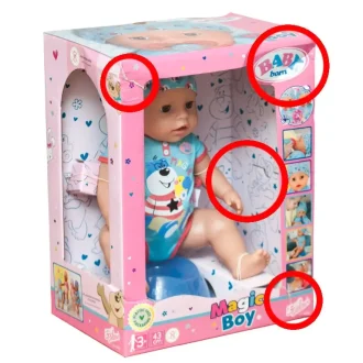 Lelle Magic Boy Baby Born iepakojumā