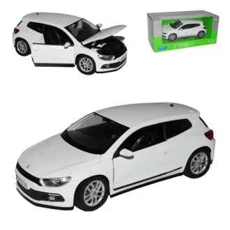 Volkswagen Scirocco White 2010 auto modelis 1:24 Welly