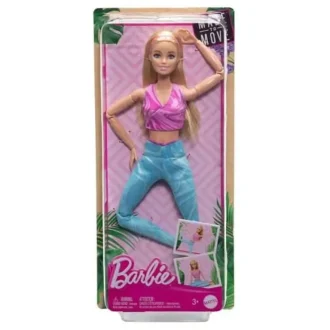 Barbie Made to Move gaišmate lelle sportiskā apģērbā oriģinālajā iepakojumā Mattel