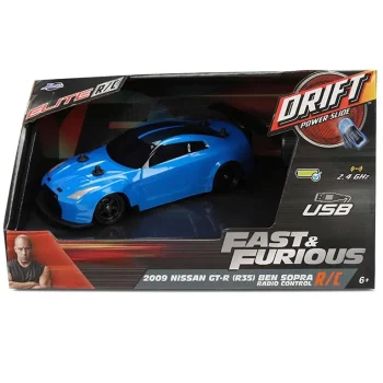 Fast and Furious radiovadāma drifta mašīna Nissan GT-R R35 1:24