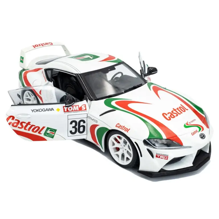 Toyota Supra GR Racing kolekcionējams auto modelis ar Castrol uzrakstiem
