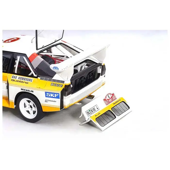Audi Quattro S1 Rally Monte Carlo 1986 H.Mikkola A.Hertz Nr.6 automašīnas modelis 1:18 AUTOart
