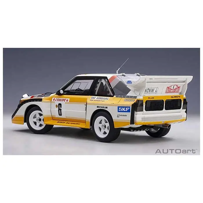 Audi Quattro S1 Rally Monte Carlo 1986 H.Mikkola A.Hertz Nr.6 automašīnas modelis 1:18 AUTOart