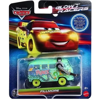 Disney Pixar Cars Glow Racers Die Cast automašīnas modelis Fillmore Mattel HPG76 HPG80
