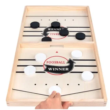 Bērnu koka galda spēle hokejs Sling Puck 35