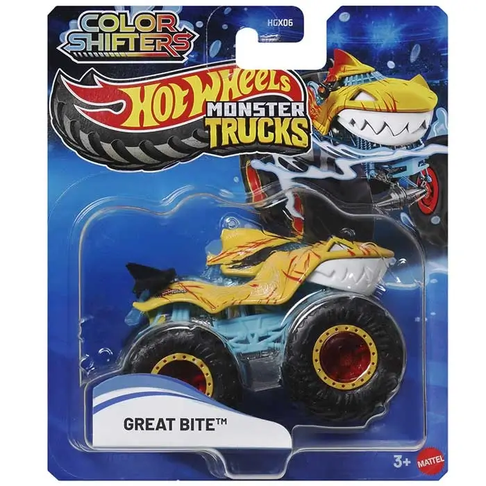 Hot Wheels Monster Trucks modelis Great Bite Color Shifters 1:64 Mattel JHY95