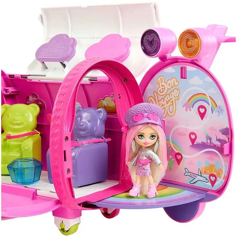 Miniatūra rotaļu pase un aviobiļete no Barbie Extra Fly ceļojumu komplekta