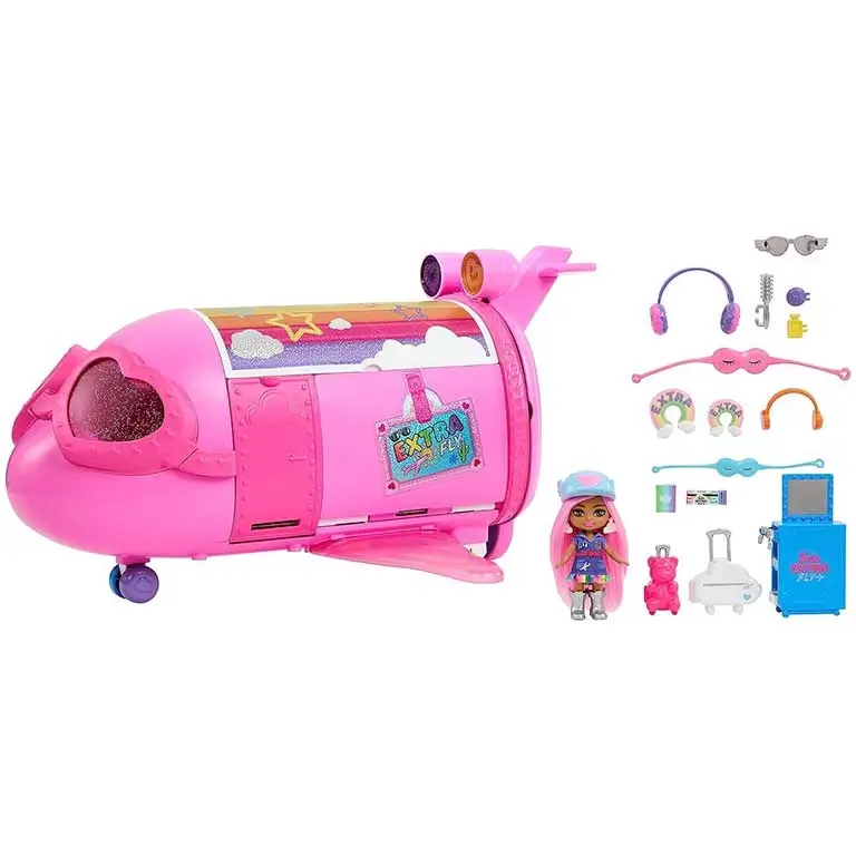 Mattel HPF72 privātās lidmašīnas spēļu komplekts Barbie Extra Fly