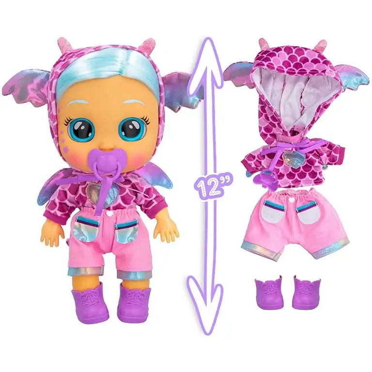 Interaktīvā raudošā lelle Cry Babies Dressy Fantasy Bruny ar rozā māneklīti