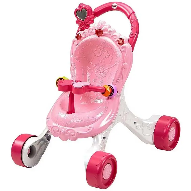 Bērnu stumjamā rotaļlieta ar rotaļu ratiem un lelli Princess Mummy Gift Set Fisher-Price DGM71