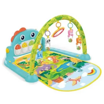 Bērnu, mazuļu muzikālais paklājiņš klavieres Piano Fitness Dino Huanger HE0643