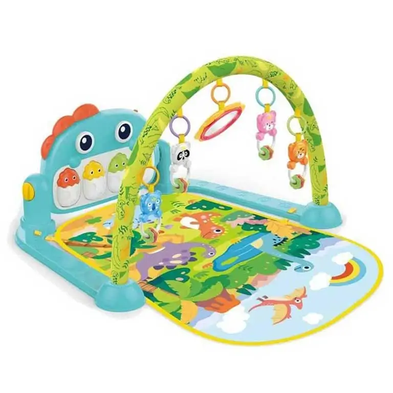Bērnu, mazuļu muzikālais paklājiņš klavieres Piano Fitness Dino Huanger HE0643
