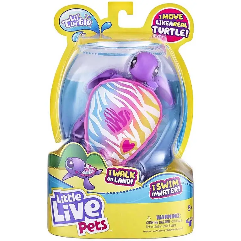 Moose Toys Lil Turtle 26349 interaktīvās rotaļlietas izskats kastes iepakojumā