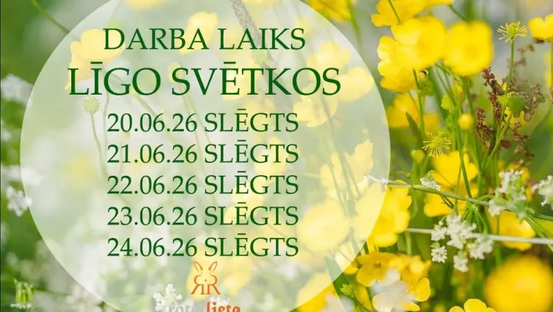 Darba laiks līgo svētkos