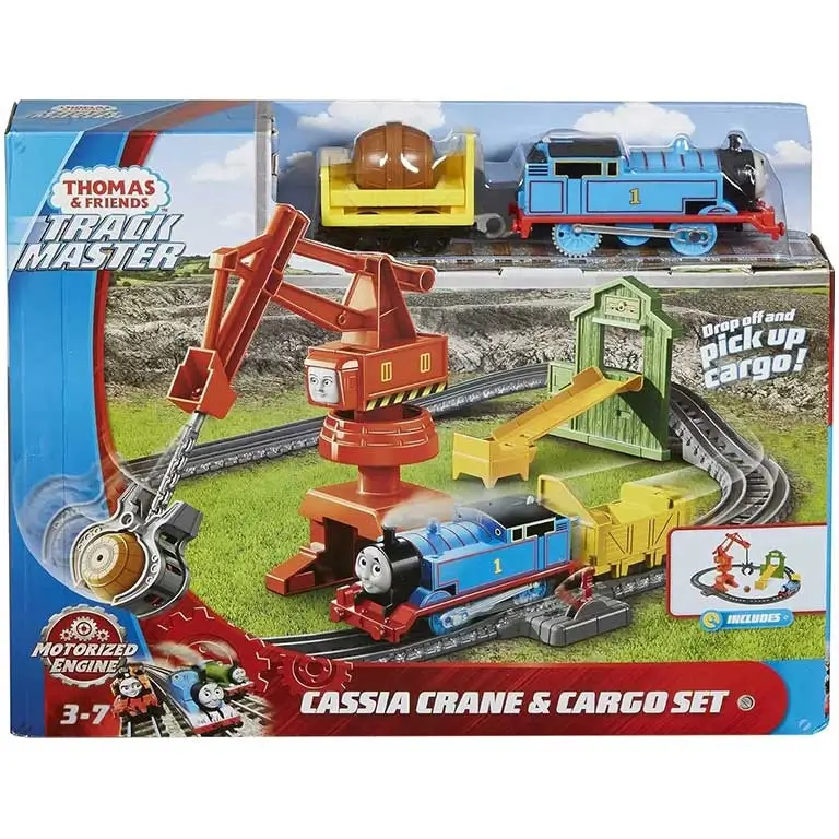 Thomas and Friends Cassia Crane & Cargo Set rotaļu dzelzceļš iepakojumā Mattel GHK83