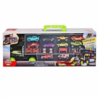 Rotaļu treileris (koferis) un 4 mašīnas “Carry And Store Transporter” 2in1 Dickie Toys 203747008
