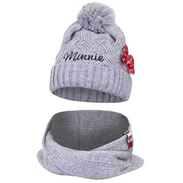Minnie Gray ziemas cepure ar šalli 54 cm