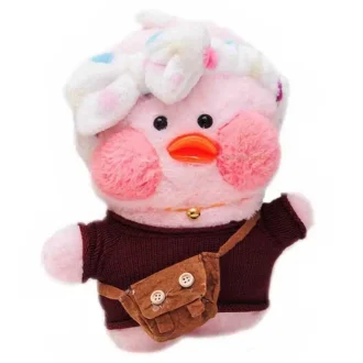 Mīkstā rotaļlieta LaLaFan pīle Pink Brownie 32 cm